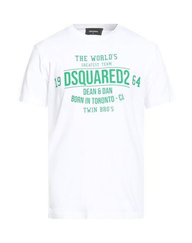 Dsquared2 Man T-shirt White Size M Cotton In White