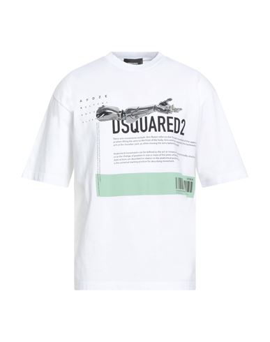 Dsquared2 Man T-shirt White Size L Cotton In White