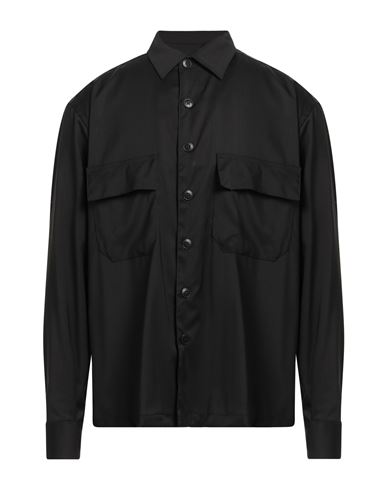 Costumein Man Shirt Black Size 42 Virgin Wool In Black
