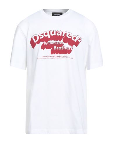 Dsquared2 Man T-shirt White Size L Cotton In White