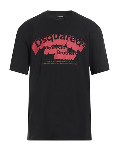 Dsquared2 Crew Neck D2 Shadow T-shirt With Print In Black