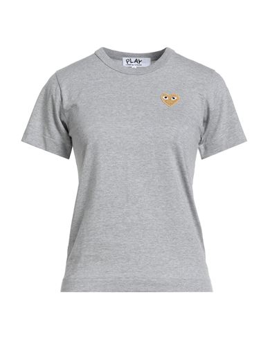 Comme Des Garçons Play Woman T-shirt Grey Size M Cotton In Gray