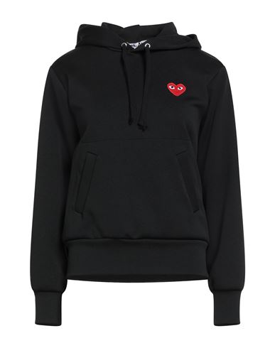 Comme Des Garçons Play Woman Sweatshirt Black Size M Polyester In Black