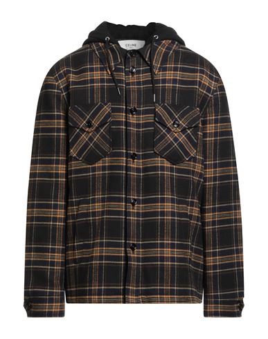 Celine Man Jacket Navy Size 40 Cotton In Brown