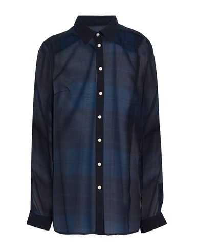 Barbour Woman Shirt Midnight Blue Size 12 Polyester In Blue