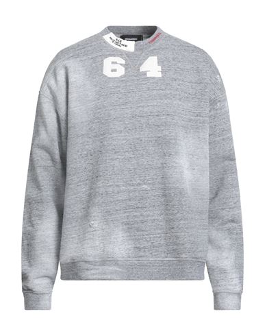 Dsquared2 Man Sweatshirt Grey Size L Cotton In Gray