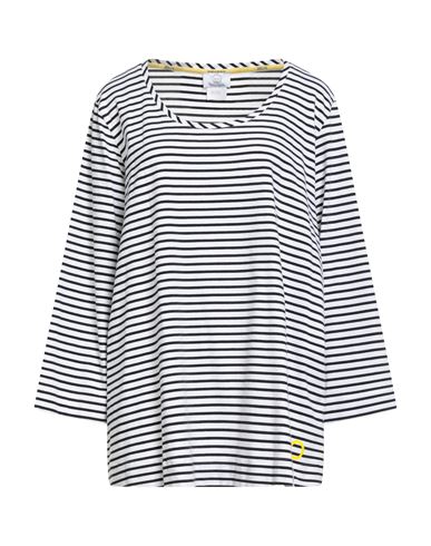 Relax By Marina Rinaldi Woman T-shirt White Size Xxl Cotton, Elastane In Animal Print
