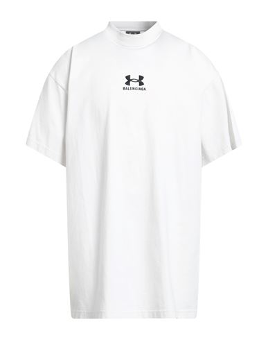 Balenciaga X Under Armour Man T-shirt White Size 5 Cotton, Polyester In White