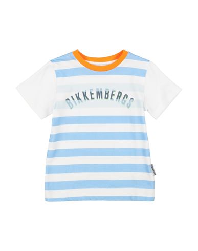 Bikkembergs Toddler Boy T-shirt Sky Blue Size 3 Cotton In Multi