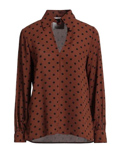 Compagnia Italiana Woman Top Brown Size 10 Polyester In Burgundy