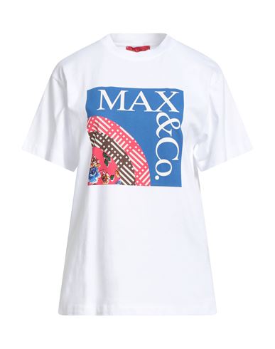 Max & Co . Woman T-shirt White Size Xl Cotton In White