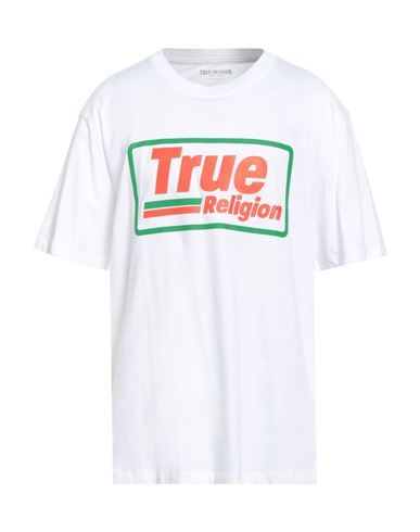 True Religion Man T-shirt White Size L Cotton In White