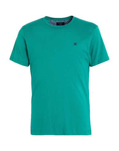 Hackett Man T-shirt Emerald Green Size 3xl Cotton In Green