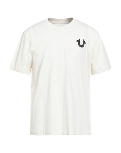 True Religion Man T-shirt Ivory Size L Cotton In White