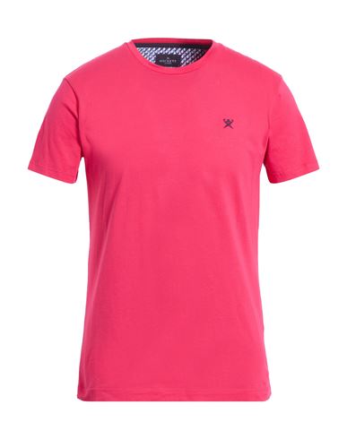 Hackett Man T-shirt Magenta Size Xs Cotton In Pink