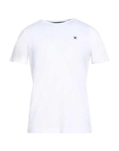 Hackett Man T-shirt White Size Xl Cotton In White