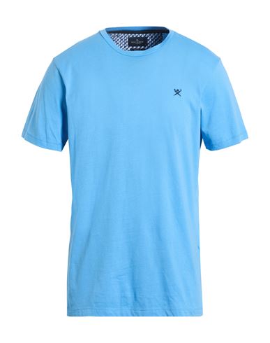 Hackett Man T-shirt Light Blue Size Xxl Cotton In Blue
