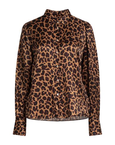Robert Friedman Woman Shirt Camel Size M Viscose, Silk In Brown