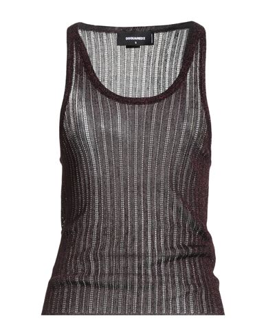 Dsquared2 Woman Top Plum Size L Viscose, Polyester In Purple