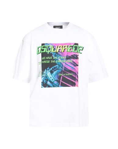 Dsquared2 Man T-shirt White Size L Cotton In White
