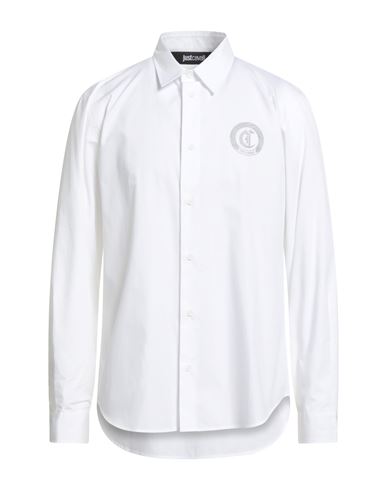 Just Cavalli Man Shirt White Size 42 Cotton In White