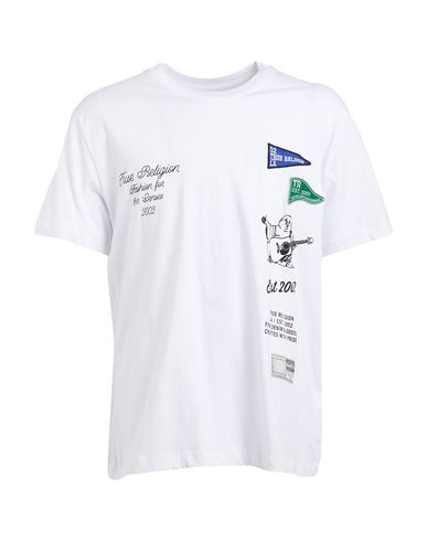 True Religion Man T-shirt White Size L Cotton In White