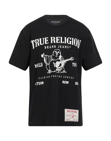 True Religion World Tour Graphic Heavyweight Tee In Black