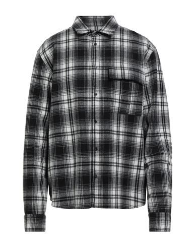 Dsquared2 Man Shirt Black Size 42 Wool, Polyamide In Black
