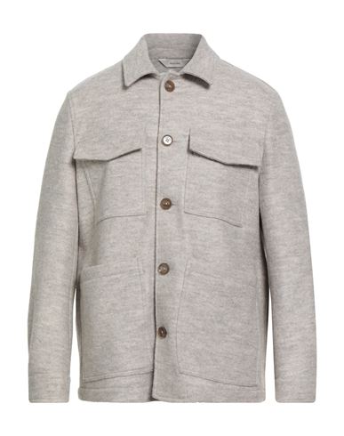Paoloni Man Jacket Grey Size 46 Virgin Wool In Gray