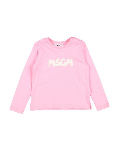 Msgm Toddler Girl T-shirt Pink Size 3 Cotton In Pink