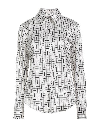 Camicettasnob Woman Shirt White Size 10 Viscose, Silk, Elastane In Multi