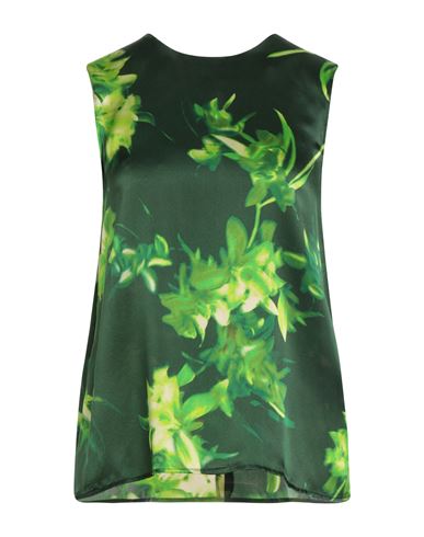 Marella Woman Top Green Size 8 Silk In Green