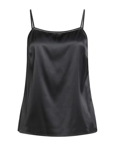 Peserico Silk Blend Square Neck Camisole In Black