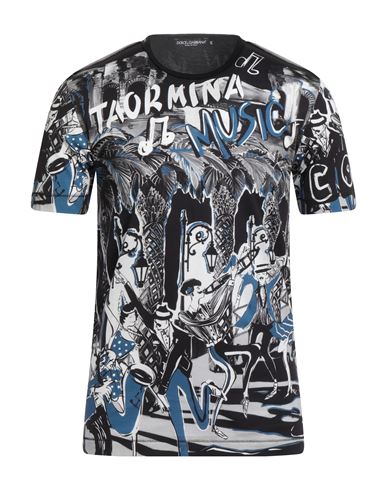 Dolce & Gabbana Man T-shirt Black Size 38 Cotton In Black
