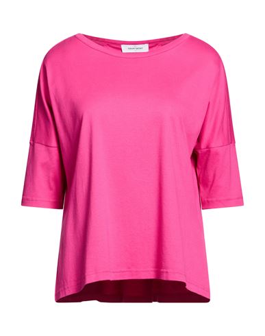 Gran Sasso Woman T-shirt Fuchsia Size 16 Cotton In Pink