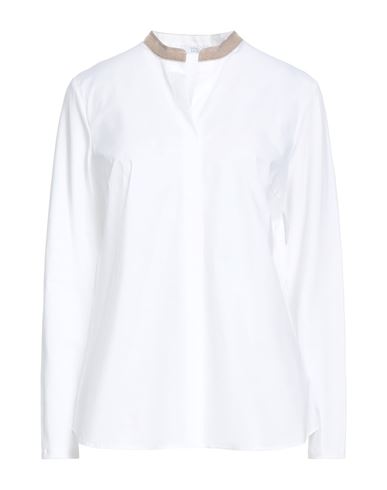 Peserico Easy Woman Shirt White Size 8 Cotton, Elastane In White