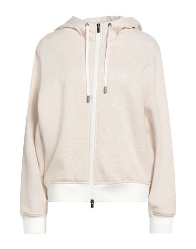 Peserico Easy Woman Sweatshirt Beige Size 10 Cotton, Elastane In Neutral
