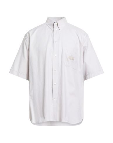Fendi Man Shirt Light Grey Size L Cotton In White