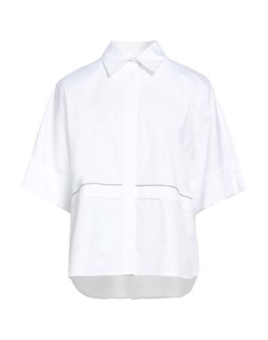 Peserico Woman Shirt White Size 6 Cotton, Elastane In White