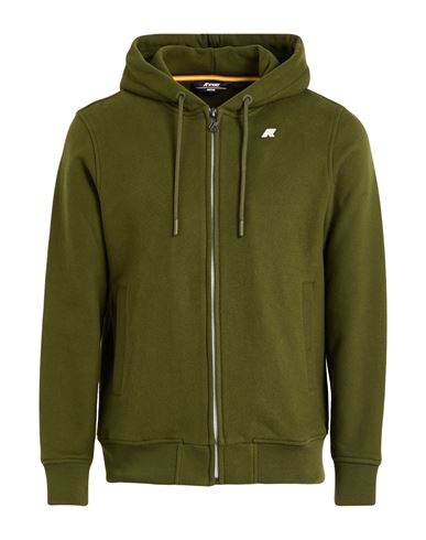 K-way Man Sweatshirt Military Green Size Xl Cotton, Polyamide
