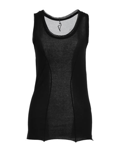 Masnada Woman Tank Top Black Size 10 Cotton