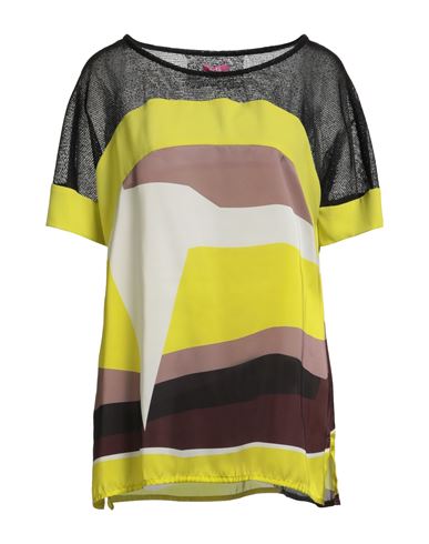 Éclà Woman Top Lime Green Size 14 Polyester In Multi
