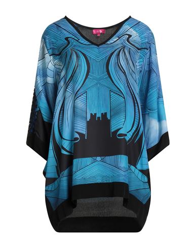 Éclà Woman Top Azure Size 12 Polyester, Viscose In Blue