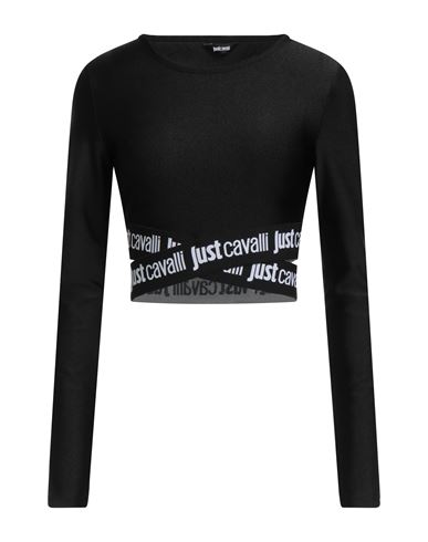 Just Cavalli Woman T-shirt Black Size M Polyamide, Elastane