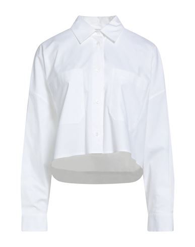 Peserico Woman Shirt White Size 6 Cotton, Elastane In White