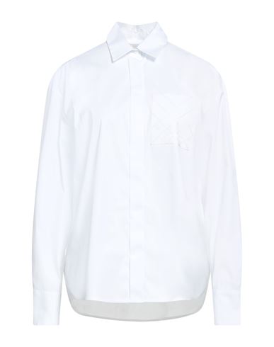 Peserico Woman Shirt White Size 6 Cotton, Polyamide, Elastane In White