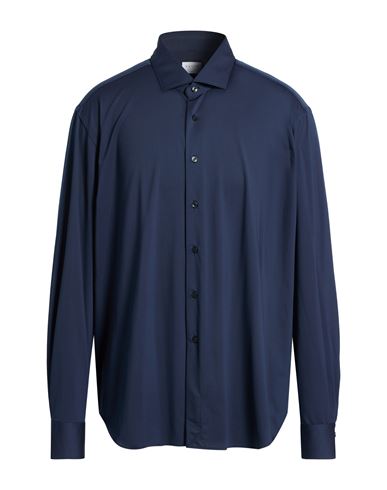 Xacus Active Shirt Man Shirt Navy Size 18 ½ Polyamide, Elastane In Blue