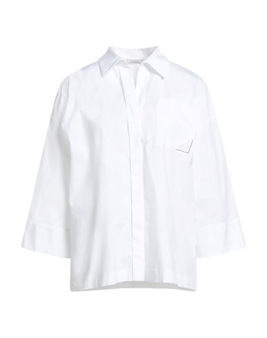 Peserico Woman Shirt White Size 6 Cotton, Elastane In White