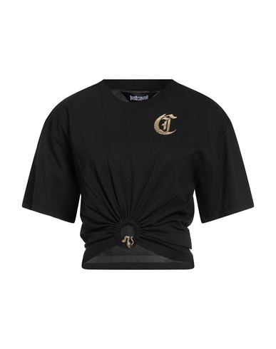 Just Cavalli Woman T-shirt Black Size L Cotton In Black