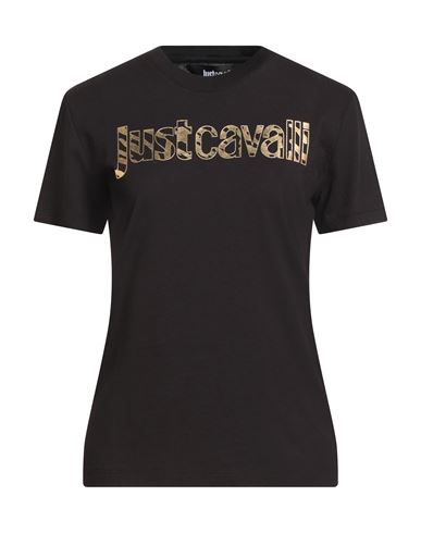 Just Cavalli Woman T-shirt Black Size L Cotton In Black